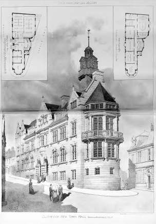 Proposed Town Hall and Library, Church Street and York Street, Clitheroe
