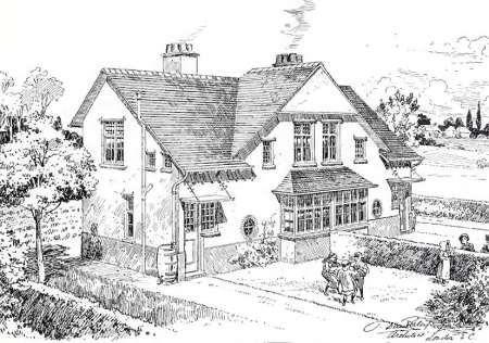 Pair of cottages for the Asbestos Brick and Tile Company, Letchworth