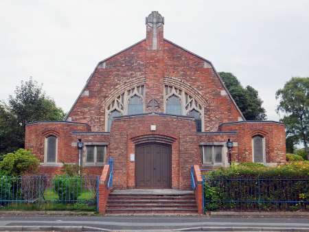 Church Hall and Sunday School. Parrs Wood Road North/ Fog Lane, Didsbury