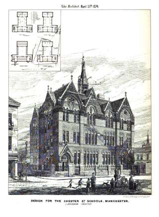 Design for the Chester Street Schools, Manchester (Architectural Competition)